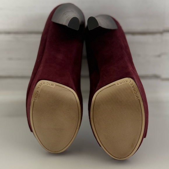 Michael Kors Suede Open-Toe Ankle Booties Heels – Size 7M - Picture 7 of 8